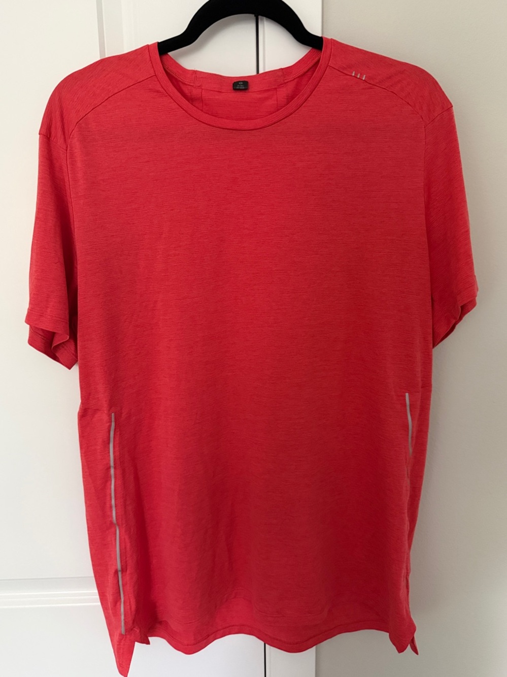lululemon athletica Short Sleeve Crew Tee in Coral Red